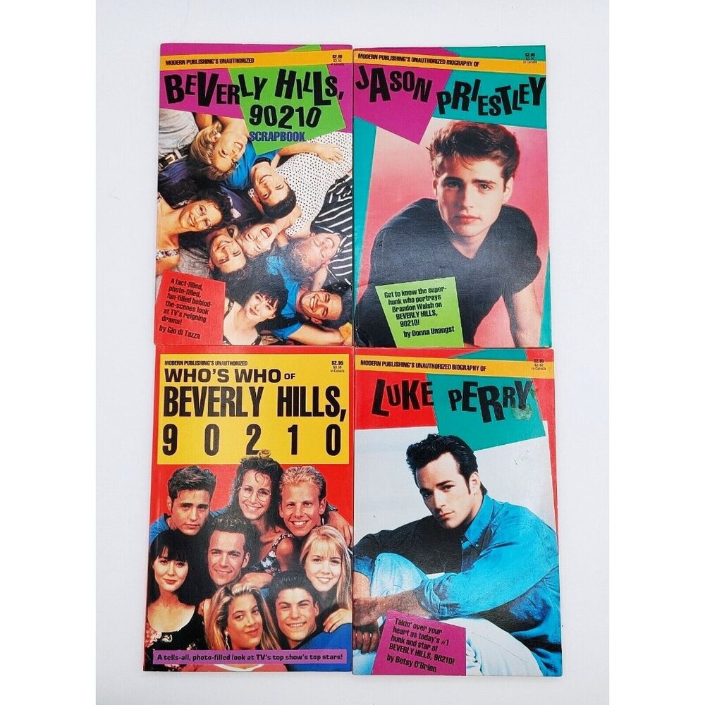 Lot of 4 Beverly Hills 90210 Lot Jason Priestley Luke Perry Meet Stars Paperback